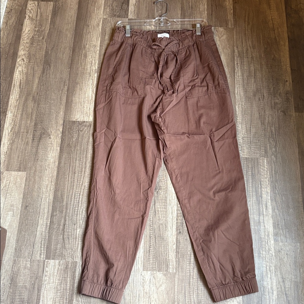 LOFT Chocolate Brown Joggers - Picture 1 of 5